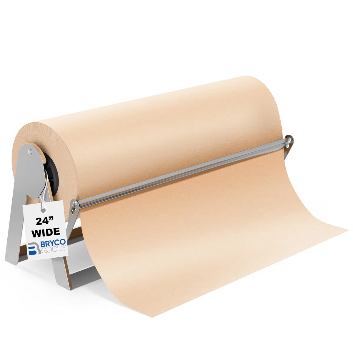 Dispensador y Cortador de Rollos de Papel, Soporte Largo de 61 cm, Gran dispensador de Papel de Carnicero, Cortador de Papel de Regalo, Soporte de Papel de Manualidades o Soporte de Rollo de Vinilo,