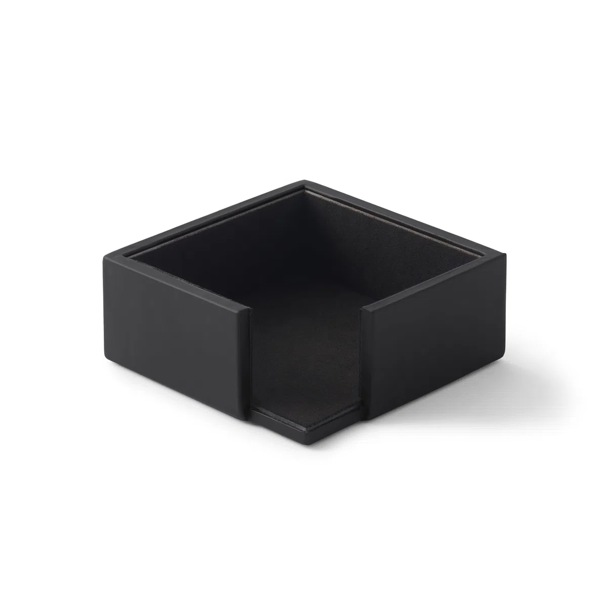 Eglooh - Minerva - Porta Tacos de Notas Cuero Negro - Cubo de Notas, Portanotas para Oficina - cm 11,2 x 11,2 x H.4,5 - Made in Italy