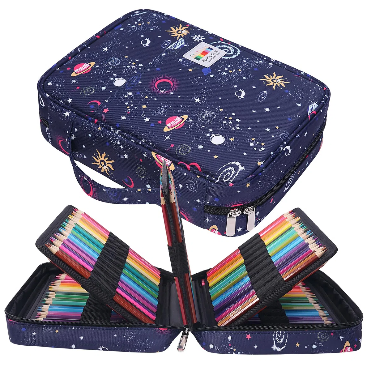 JAKAGO Estuche de lápiz de Color 220 Grande, Estuche Escolar con asa sólida, portátil Impermeable Bolsa de lápiz, Ideal para excelente Regalo para Mujer/Hombre/Estudiante/Artista