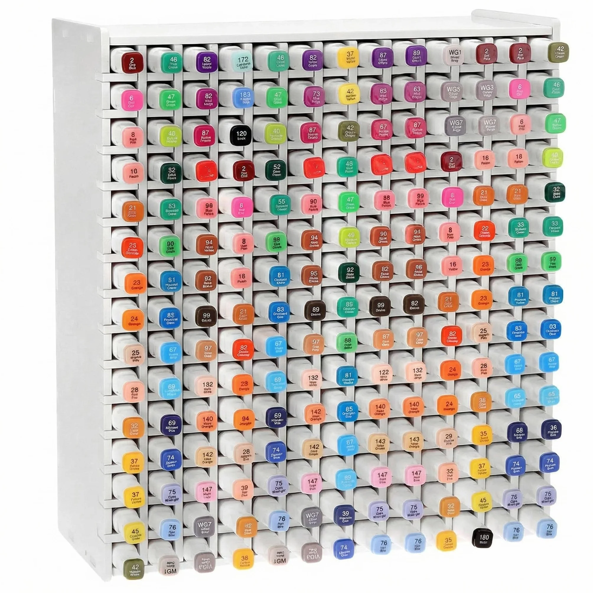QWORK® Organizador de lápices de 180 unidades, soporte apilable para colores y marcadores, 27.5x13x33.5 cm