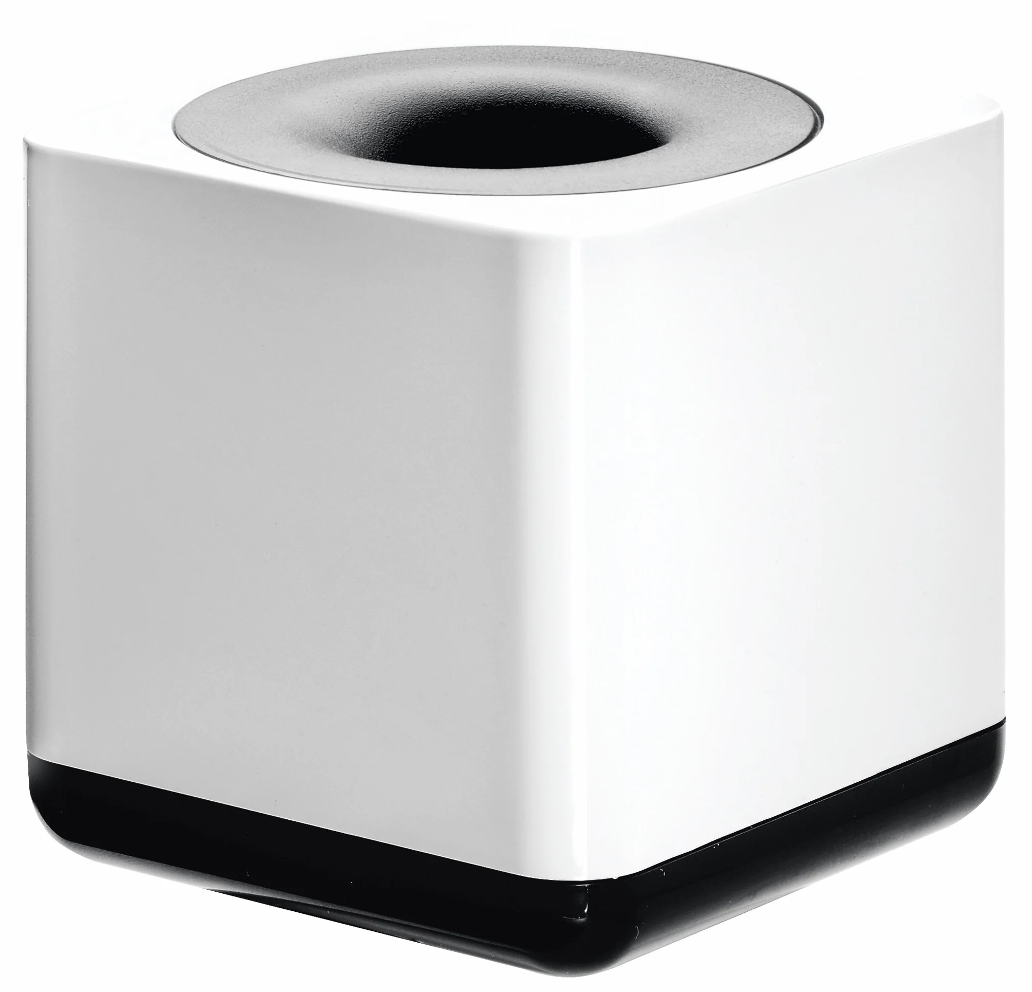 Han i-Line 17652-32 - Caja para clips (plástico, 70 x 70 x 70 mm), color blanco y negro